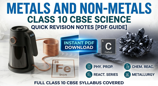 Class 10 CBSE Science Revision Notes: Metals and Non-Metals [PDF Guide]