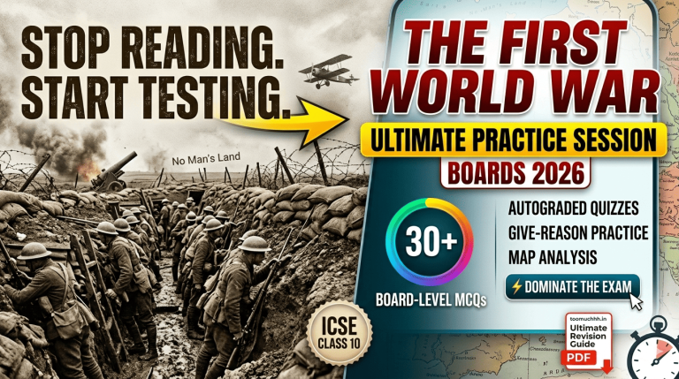 ICSE Class 10: The First World War Ultimate Practice Session (2026-2027)